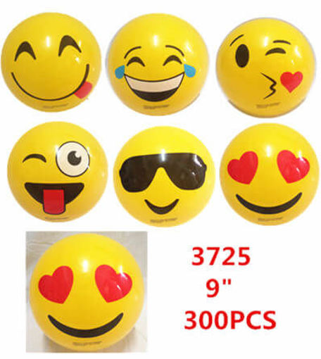 Picture of Yellow-Emoji Inflatable Ball 9" 25 dz