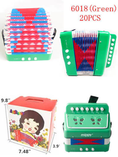 Picture of Green Color Musical Accordion 20 pc