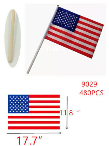 Picture of 17" USA Flag 40 dz (#9029)