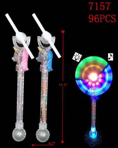 Picture of LED Unicorn Windmill w/Disco Ball 96 pcs