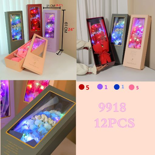 Picture of LED Rose in Display Box 12 PCS