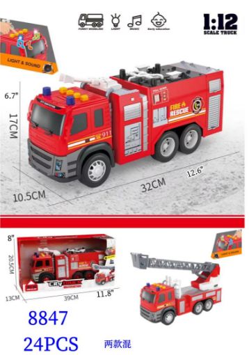 Picture of 1:12 Friction Fire Rescue Truck 24 PCS