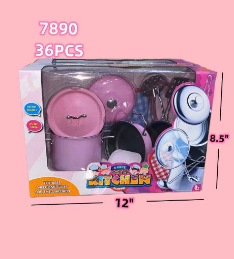 Picture of Pink Stainless Steel kitchen set 36 PCS