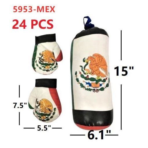 Picture of Mexico Small Punching Bag & Boxing Gloves 24 pc