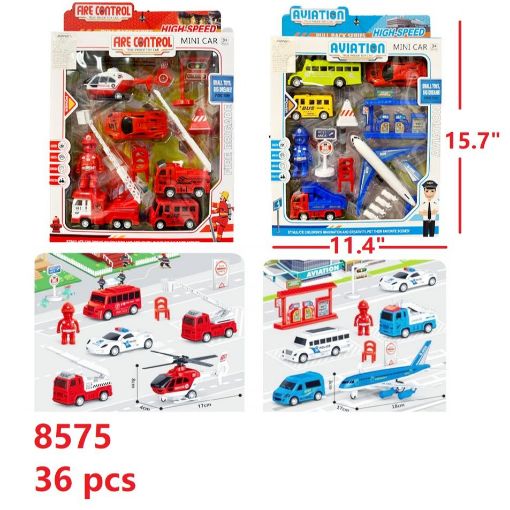 Picture of Firetruck & Plane Playset 36 PCS
