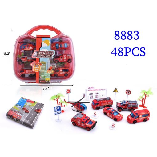 Picture of Metal Alloy Cars Fire Truck 48 PCS