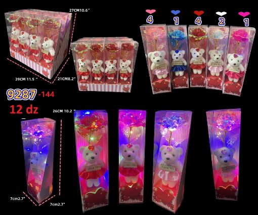 Picture of LED Galaxy Rose w.Bear 12 dz