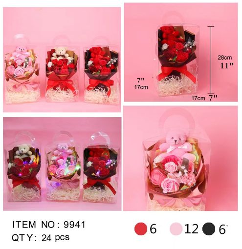 Picture of Rose w/Bear 24 PCS