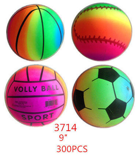 Picture of Rainbow Color Inflatable Ball Assorted Styles 9' 25 dz