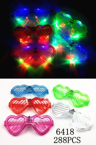 Picture of Light-Up Heart Shadow Glasses 24dz