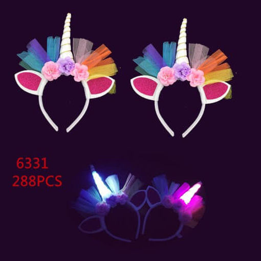 Picture of Unicorn Deco Light-Up Headband 24 dz