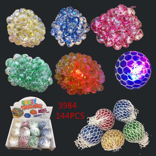 Picture of Glitter Light Up Squishy Ball 12 dz