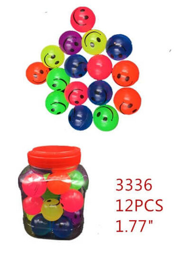 Picture of Happy-Face Clear Bouncing Ball (2 dz in Jar) 12 pc