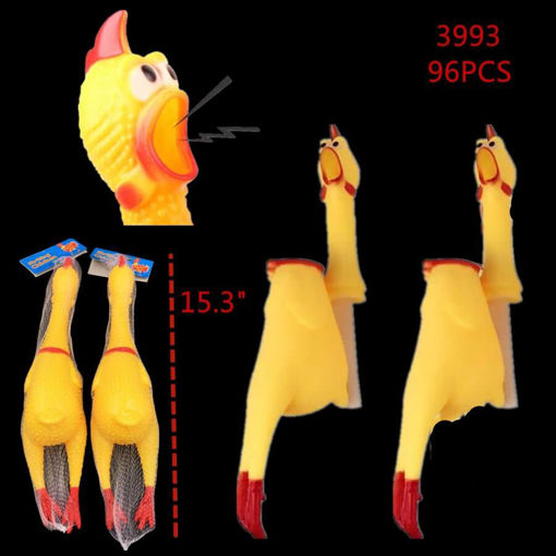 Picture of Rubber Squicky Chicken (39cm) 96 pc