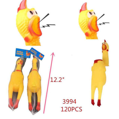 Picture of Rubber Squicky Chicken (31cm) 120 pc