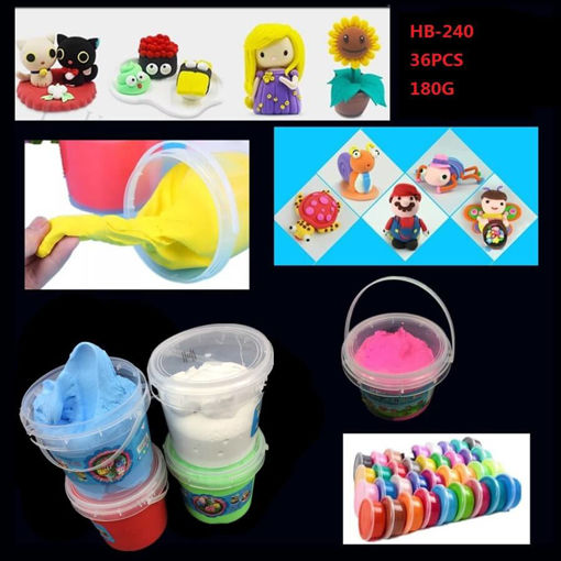 Picture of Assorted Color Clay in Bucket (180gr) 36 pcs