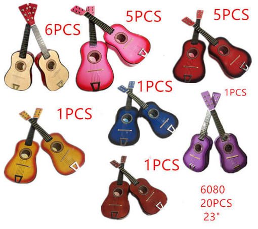 Picture of Guitar Assorted Colors 23" 20 pc