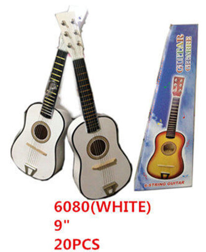 Picture of White Color Guitar 9" 20 pc