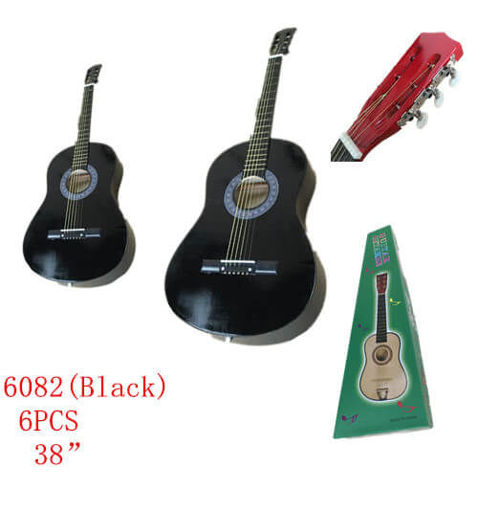 Picture of Black Color Guitar 38" 6 pc