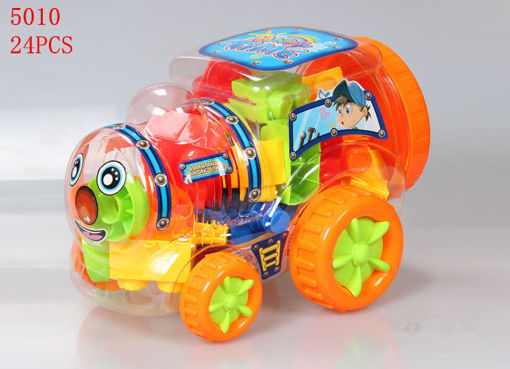 Picture of Train Shape Container w/Building Blocks 24 pc