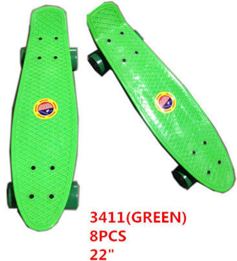 Picture of Green Skateboard 22" 8 pc