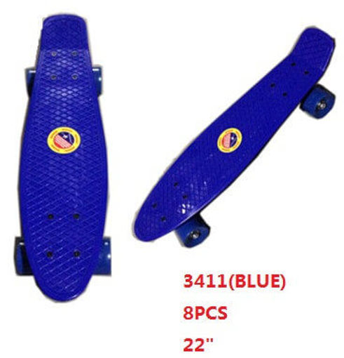 Picture of Blue Skateboard 22" 8 pc