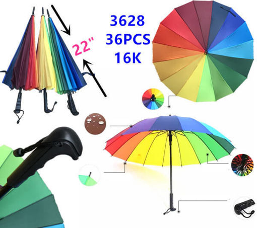 Picture of 22" Rainbow Umbrella 36 pcs (#3628)