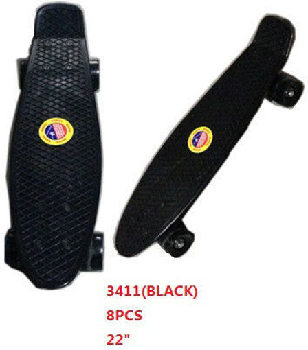 Picture of Black Skateboard 22" 8 pc