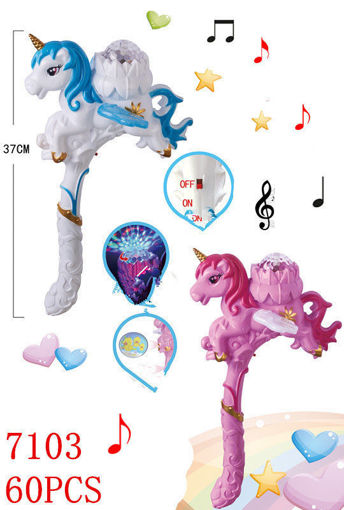 Picture of Flashing-Musical Unicorn Wand 60 pc