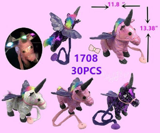 Picture of BO Walking Leash Sequence Unicorn w/Light 30 pcs