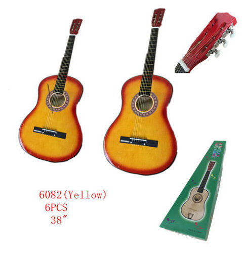 Picture of Yellow Color Guitar 38" 6 pc