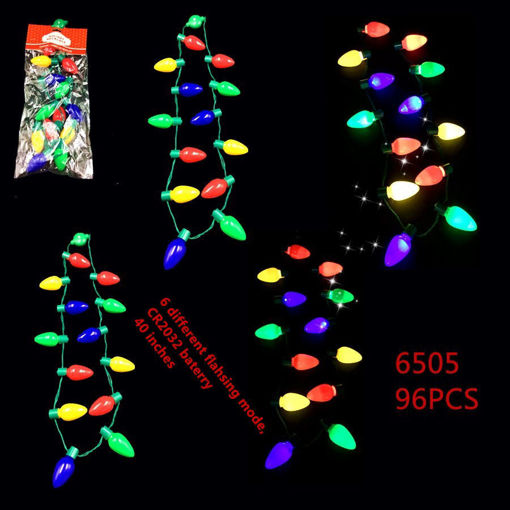 Picture of LED Large Light Bulb Necklace 96 pc
