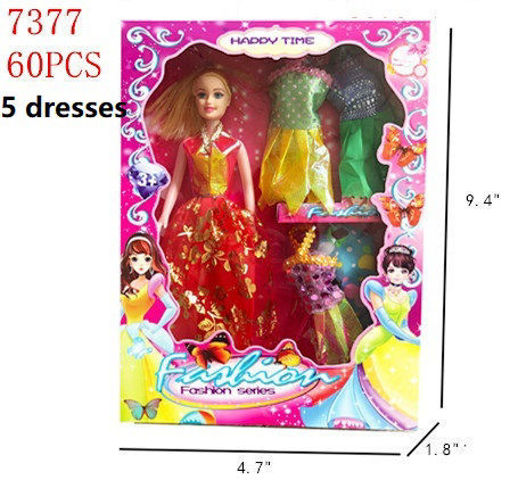 Picture of Andel Doll w/5 Dresses Set 60 pcs