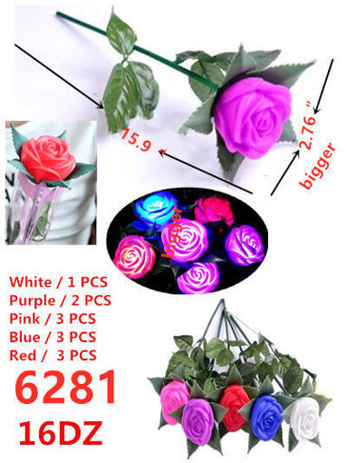 Picture of LED Flashing Flower Assorted Colors 16 dz