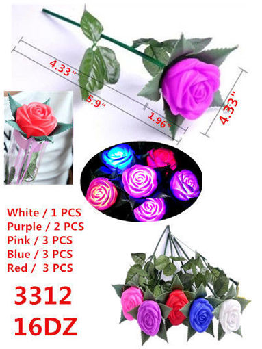 Picture of LED Flashing Flower Assorted Colors 16 dz