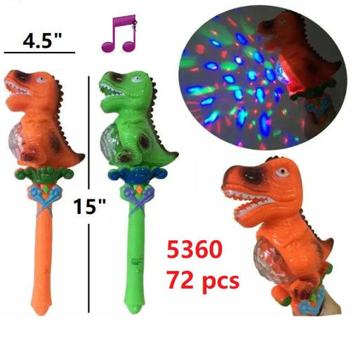 Picture of Flashing Dino Wand w/Disco Ball 37cm 72 pc
