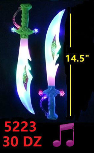 Picture of Multicolor-Pirate Flashing Sword 14.5" 240 pc