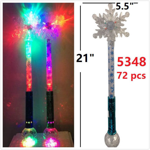 Abc Trading Whole Snowflake Flashing Wand W Disco Ball 72 Pc Snowflake Flashing Wand W