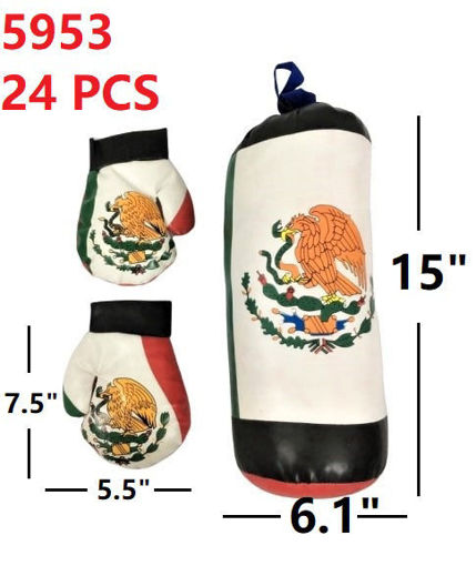 Picture of Mexico Small Punching Bag & Boxing Gloves 24 pc