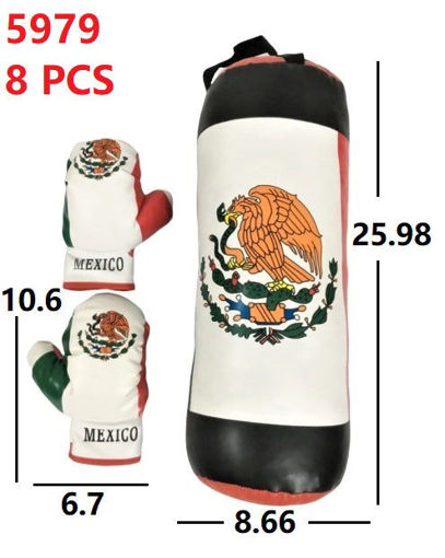 Picture of Mexico Large Pounching Bag & Gloves 8 pc