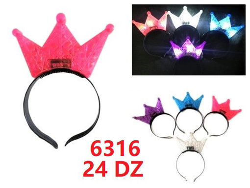 Picture of Assorted Colors Flashing-Crown Headband 24 dz (#6316)