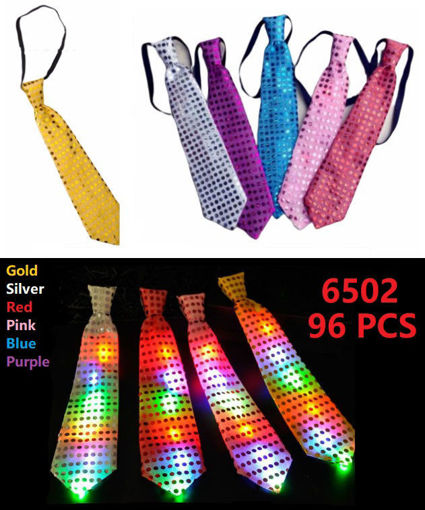 Picture of Flashing Assorted Color Tie 14" 96 pc