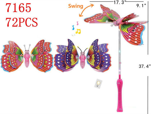 Picture of Musical Butterfly Flashing Wand 72 pc