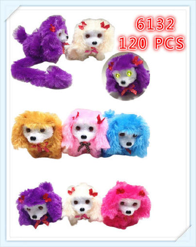 Picture of B/O Poodle Dog Assorted Colors w/Leash 120 pc