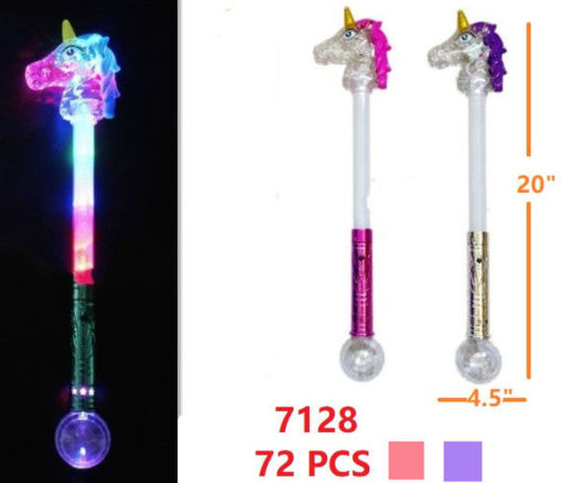 Picture of Unicorn Light Up Stick w/Disco Ball 72 PCS