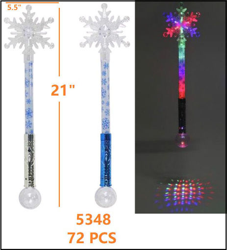 Picture of Snowflake Flashing Wand w/Disco Ball 72 pc ..
