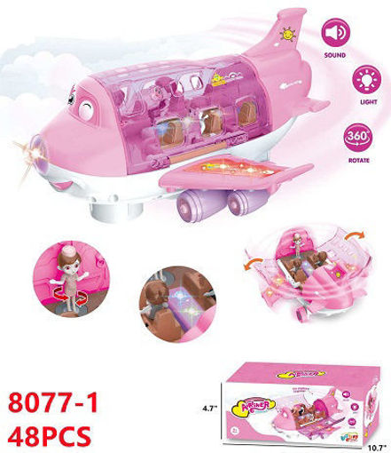 Picture of Pink Airplane with music & light 48 PCS