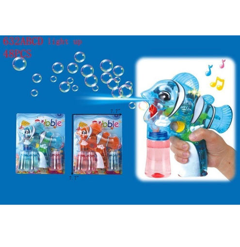 Picture of Fish Bubble Gun w/Music & Light 48 pcs