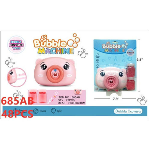Picture of Piggy Camera Bubble Machine 48 pcs