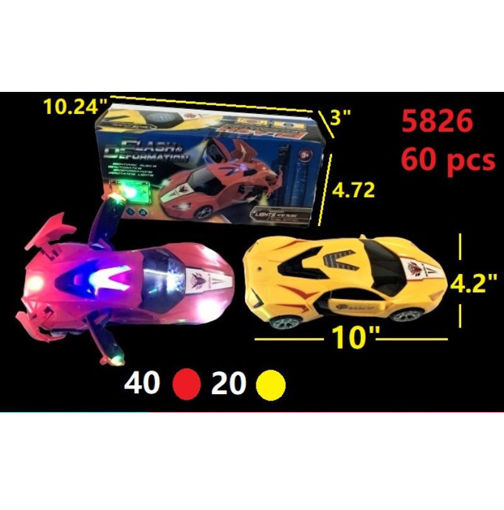 Picture of B/O Flashing Musical Transforming Car 60 pc